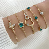 5 Sets of Retro-Style Love Infinity Bracelets